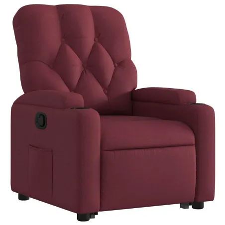 Fauteuil inclinable rouge bordeaux tissu