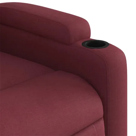 Fauteuil inclinable rouge bordeaux tissu