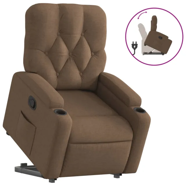 Fauteuil inclinable Marron Tissu