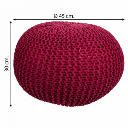 Pouf Alexandra House Living Bordeaux polystyrène 45 x 30 x 45 cm 2