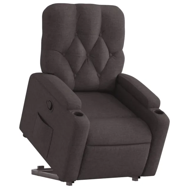 Fauteuil inclinable marron foncé tissu