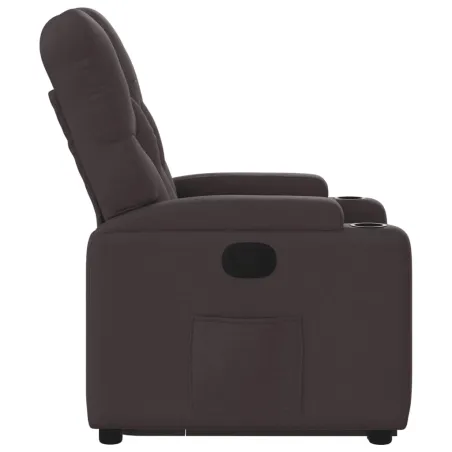 Fauteuil inclinable marron foncé tissu