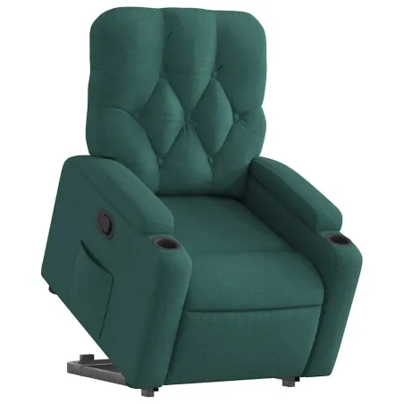 Fauteuil inclinable vert foncé tissu