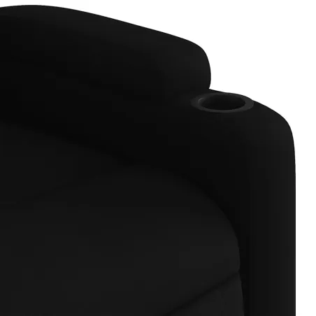 Fauteuil de massage inclinable Noir Tissu