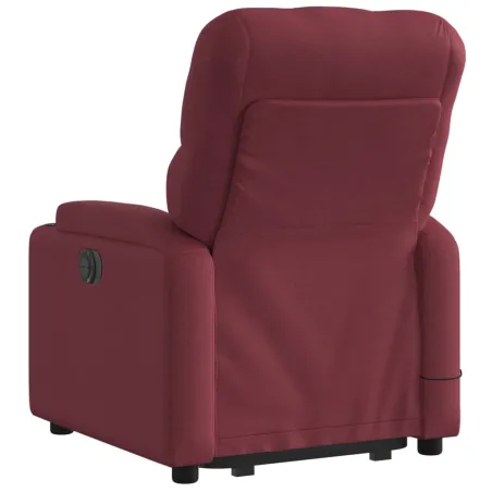 Fauteuil inclinable de massage Rouge bordeaux Tissu