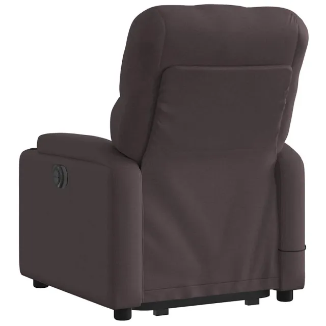 Fauteuil inclinable de massage Marron foncé Tissu