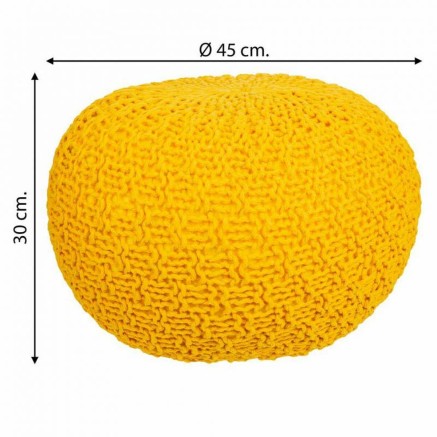 Pouffe Alexandra House Living Yellow polystyrene 45 x 30 x 45 cm 2