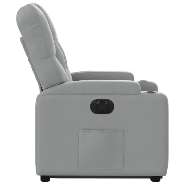 Fauteuil inclinable électrique gris clair tissu