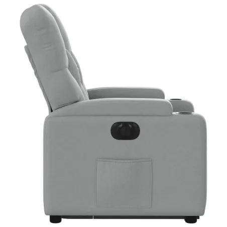 Fauteuil inclinable électrique gris clair tissu