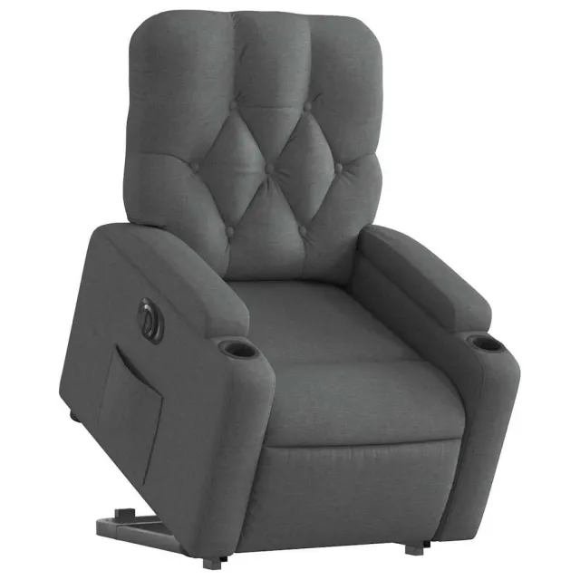 Fauteuil inclinable électrique gris foncé tissu