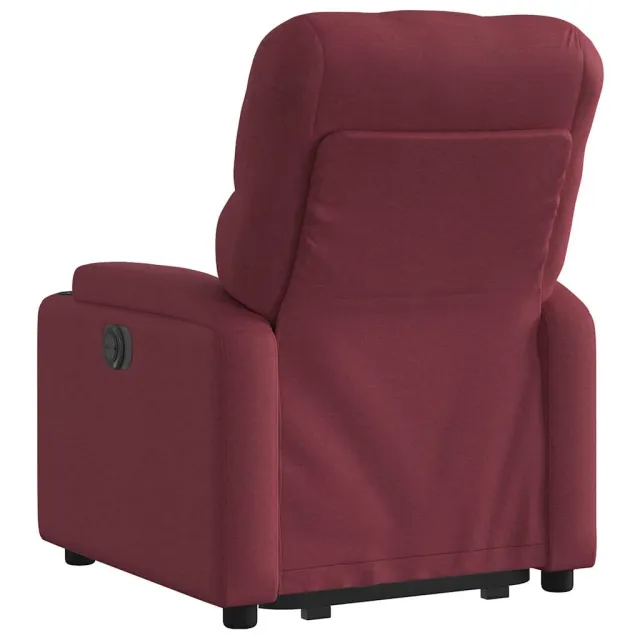 Fauteuil inclinable électrique rouge bordeaux tissu