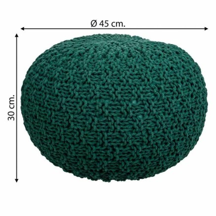 Puff Alexandra House Living Verde oscuro Poliestireno 45 x 30 x 45 cm 2