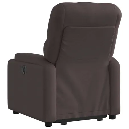 Fauteuil inclinable électrique marron foncé tissu