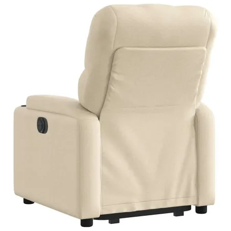 Fauteuil inclinable électrique crème tissu