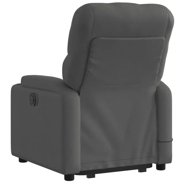 Fauteuil inclinable de massage électrique Gris foncé Tissu