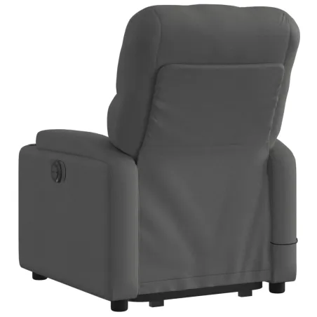 Fauteuil inclinable de massage électrique Gris foncé Tissu