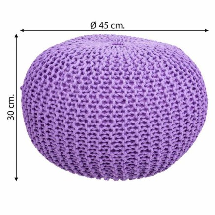 Puff Alexandra House Living Violeta Poliestireno 45 x 30 x 45 cm 2