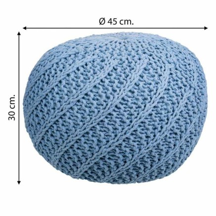 Puff Alexandra House Living Azul claro Poliestireno 45 x 30 x 45 cm 2