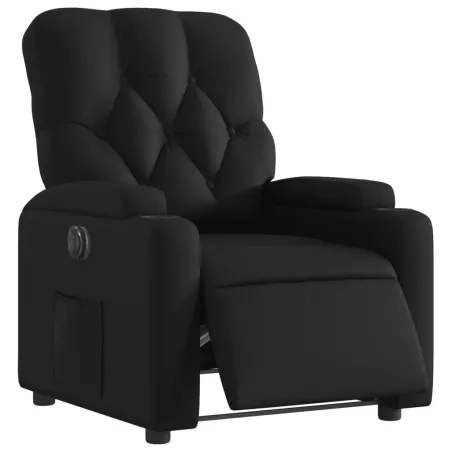 Fauteuil inclinable électrique Noir Similicuir