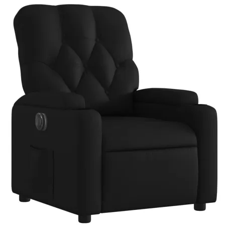 Fauteuil inclinable électrique Noir Similicuir