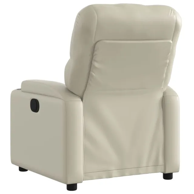 Fauteuil inclinable électrique Crème Similicuir