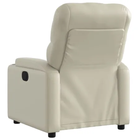 Fauteuil inclinable électrique Crème Similicuir