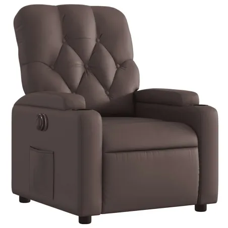 Fauteuil inclinable électrique Marron Similicuir