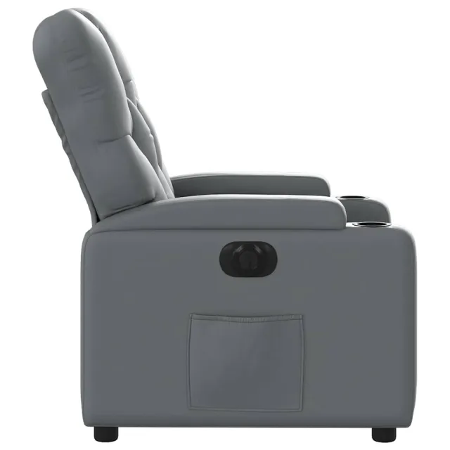 Fauteuil inclinable électrique Gris Similicuir