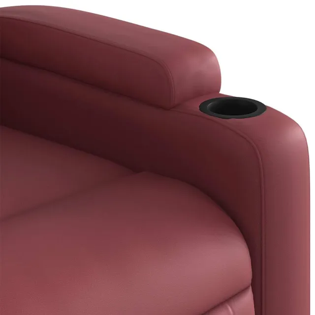 Fauteuil inclinable électrique Rouge bordeaux Similicuir