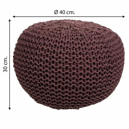 Puff Alexandra House Living Marrón oscuro Poliestireno 40 x 30 x 40 c 2