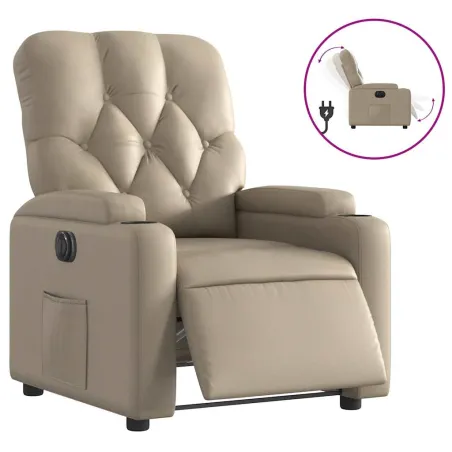 Fauteuil inclinable électrique Cappuccino Similicuir