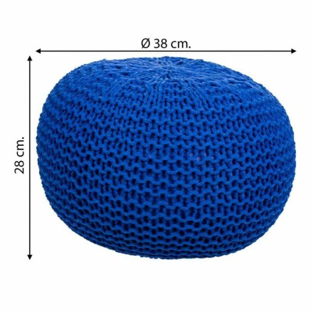 Puff Alexandra House Living Dunkelblau polystyrol 38 x 28 x 38 cm 2