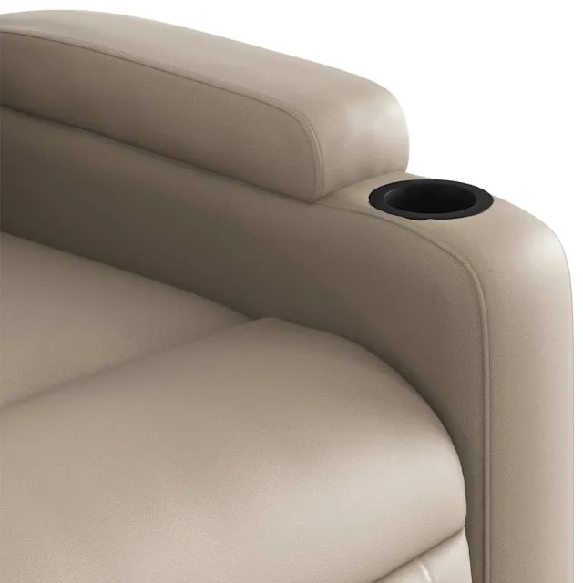 Fauteuil de massage inclinable électrique cappuccino similicuir