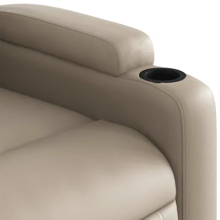 Fauteuil de massage inclinable électrique cappuccino similicuir