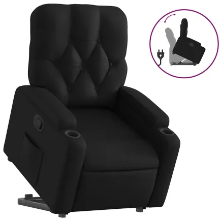 Fauteuil inclinable Noir Similicuir 2