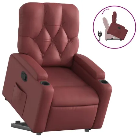 Fauteuil inclinable Rouge bordeaux Similicuir