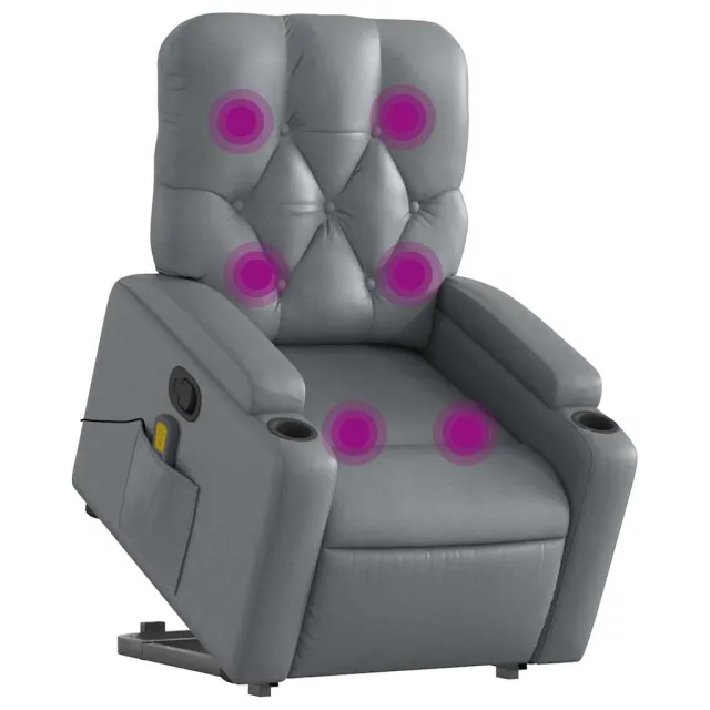 Fauteuil inclinable de massage Gris Similicuir