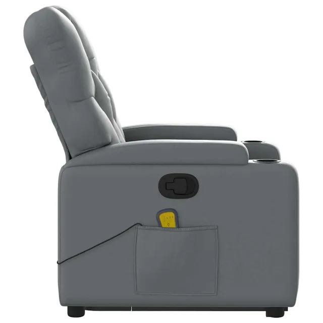 Fauteuil inclinable de massage Gris Similicuir