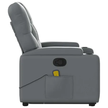 Fauteuil inclinable de massage Gris Similicuir