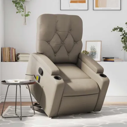 Fauteuil inclinable de massage Cappuccino Similicuir
