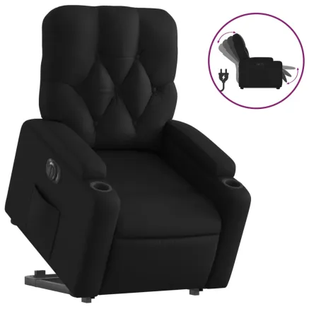 Fauteuil inclinable électrique noir similicuir 2