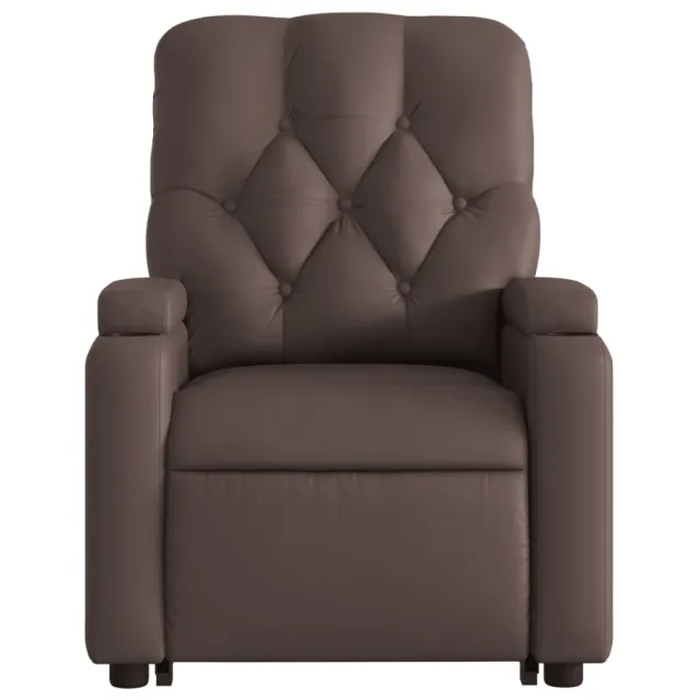 Fauteuil inclinable électrique marron similicuir