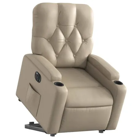 Fauteuil inclinable électrique cappuccino similicuir