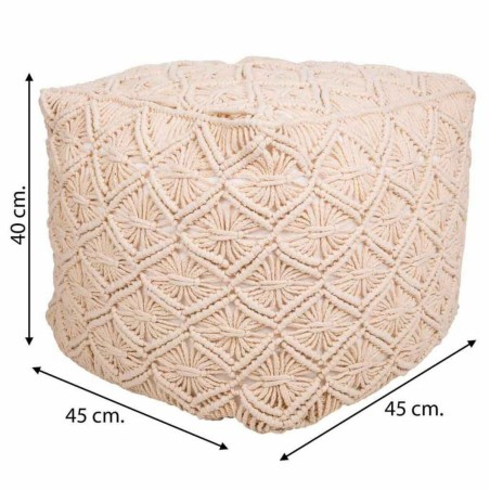 Poef Alexandra House Living Crème polyestyreen 45 x 40 x 45 cm