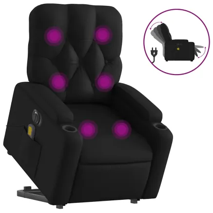 Fauteuil inclinable de massage électrique noir similicuir 2