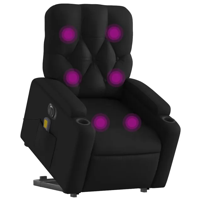 Fauteuil inclinable de massage électrique noir similicuir