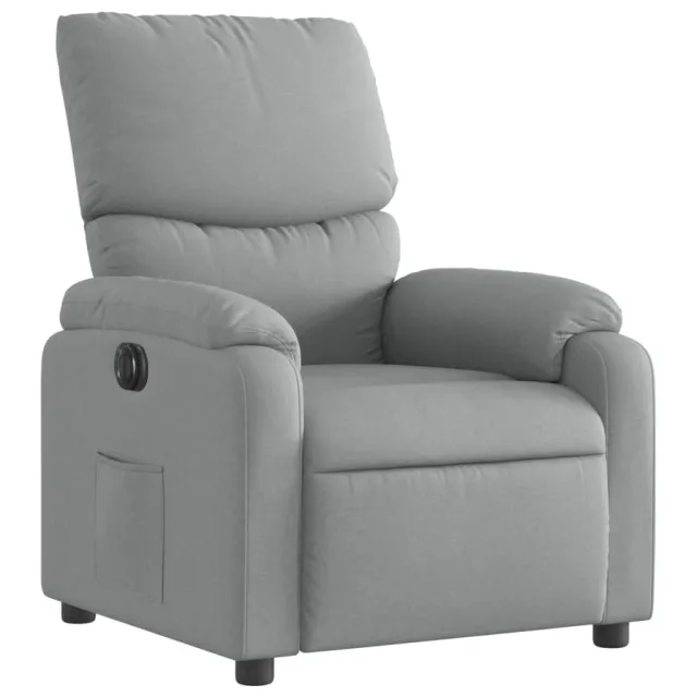 Fauteuil inclinable électrique Gris clair Tissu