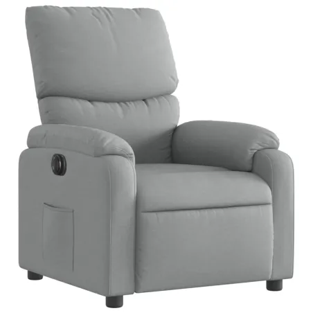 Fauteuil inclinable électrique Gris clair Tissu