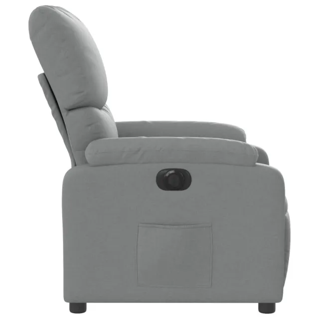 Fauteuil inclinable électrique Gris clair Tissu