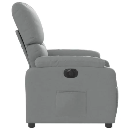 Fauteuil inclinable électrique Gris clair Tissu